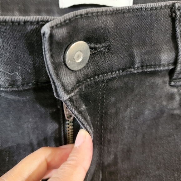 White House Black Market Women Slim Leg Dark Wash Jeans Sz M Whimsygoth Grunge - Picture 5 of 11